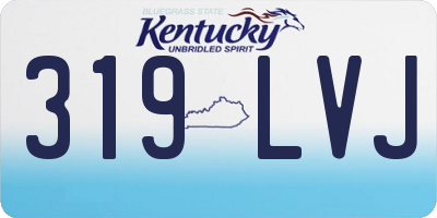 KY license plate 319LVJ