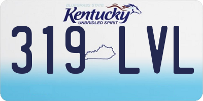 KY license plate 319LVL