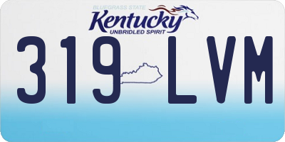 KY license plate 319LVM
