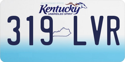 KY license plate 319LVR