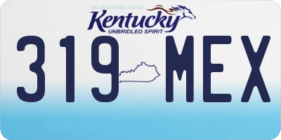 KY license plate 319MEX