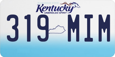 KY license plate 319MIM