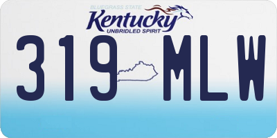 KY license plate 319MLW
