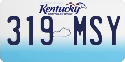 KY license plate 319MSY