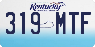 KY license plate 319MTF