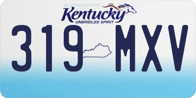 KY license plate 319MXV