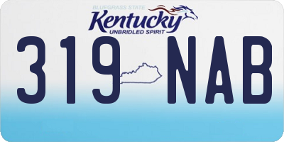 KY license plate 319NAB