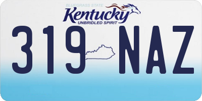 KY license plate 319NAZ
