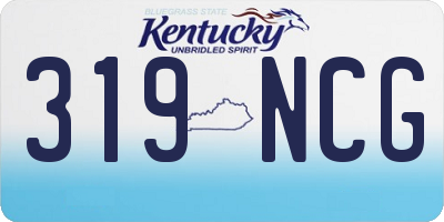 KY license plate 319NCG