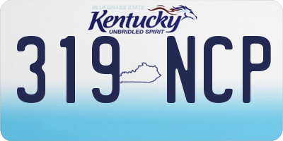 KY license plate 319NCP