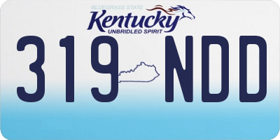 KY license plate 319NDD