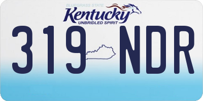 KY license plate 319NDR