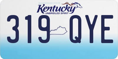 KY license plate 319QYE