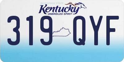 KY license plate 319QYF
