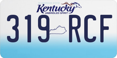 KY license plate 319RCF