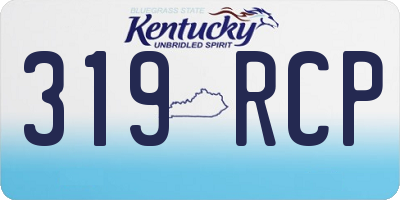 KY license plate 319RCP