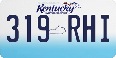KY license plate 319RHI