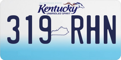 KY license plate 319RHN