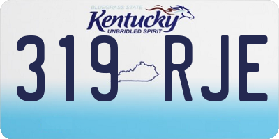 KY license plate 319RJE