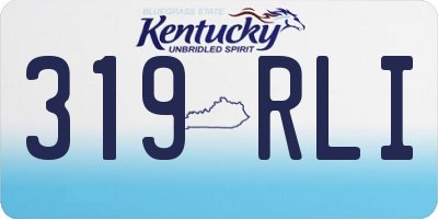 KY license plate 319RLI
