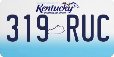 KY license plate 319RUC