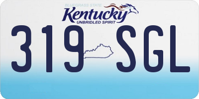 KY license plate 319SGL