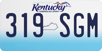 KY license plate 319SGM