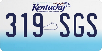 KY license plate 319SGS