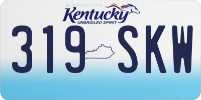 KY license plate 319SKW