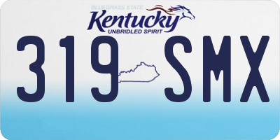 KY license plate 319SMX