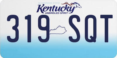 KY license plate 319SQT