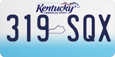 KY license plate 319SQX