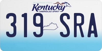 KY license plate 319SRA