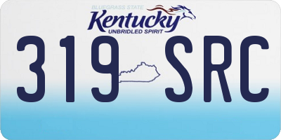 KY license plate 319SRC