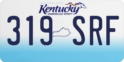 KY license plate 319SRF