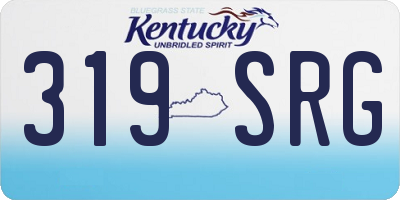 KY license plate 319SRG