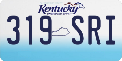 KY license plate 319SRI