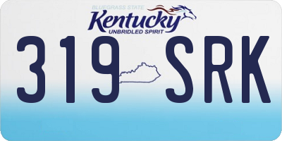 KY license plate 319SRK