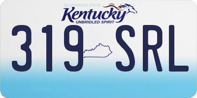 KY license plate 319SRL