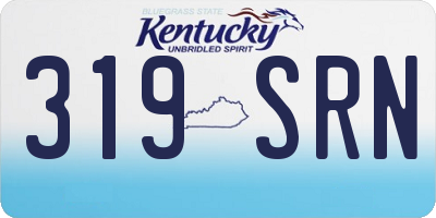 KY license plate 319SRN