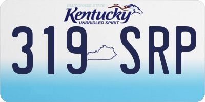 KY license plate 319SRP