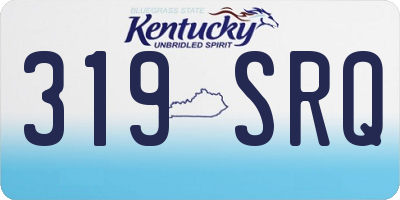 KY license plate 319SRQ