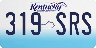 KY license plate 319SRS