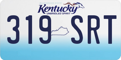 KY license plate 319SRT