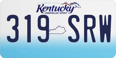 KY license plate 319SRW