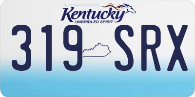 KY license plate 319SRX