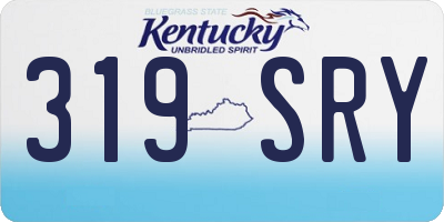 KY license plate 319SRY
