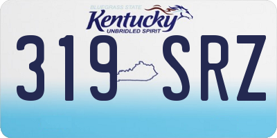 KY license plate 319SRZ