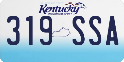 KY license plate 319SSA