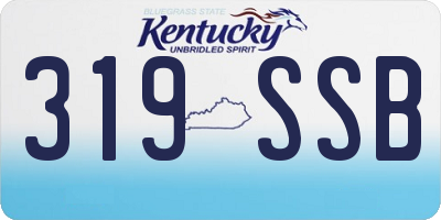 KY license plate 319SSB